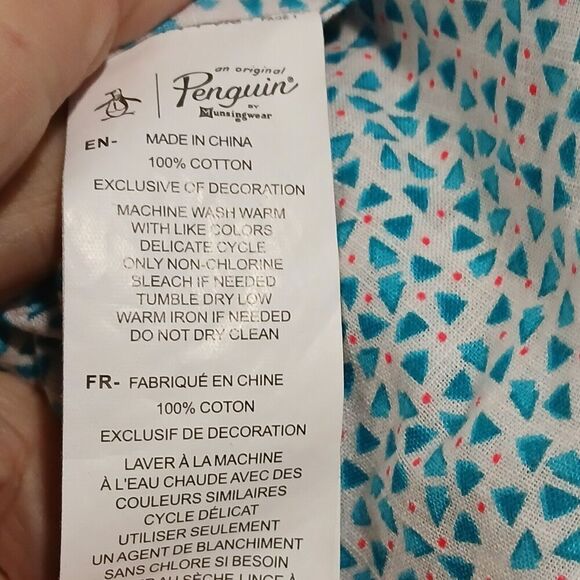 Penguin Slim Fit Blue XXL Short Sleeve Business Casual, Minimalist, Chic Shirt. - Picture 11 of 16